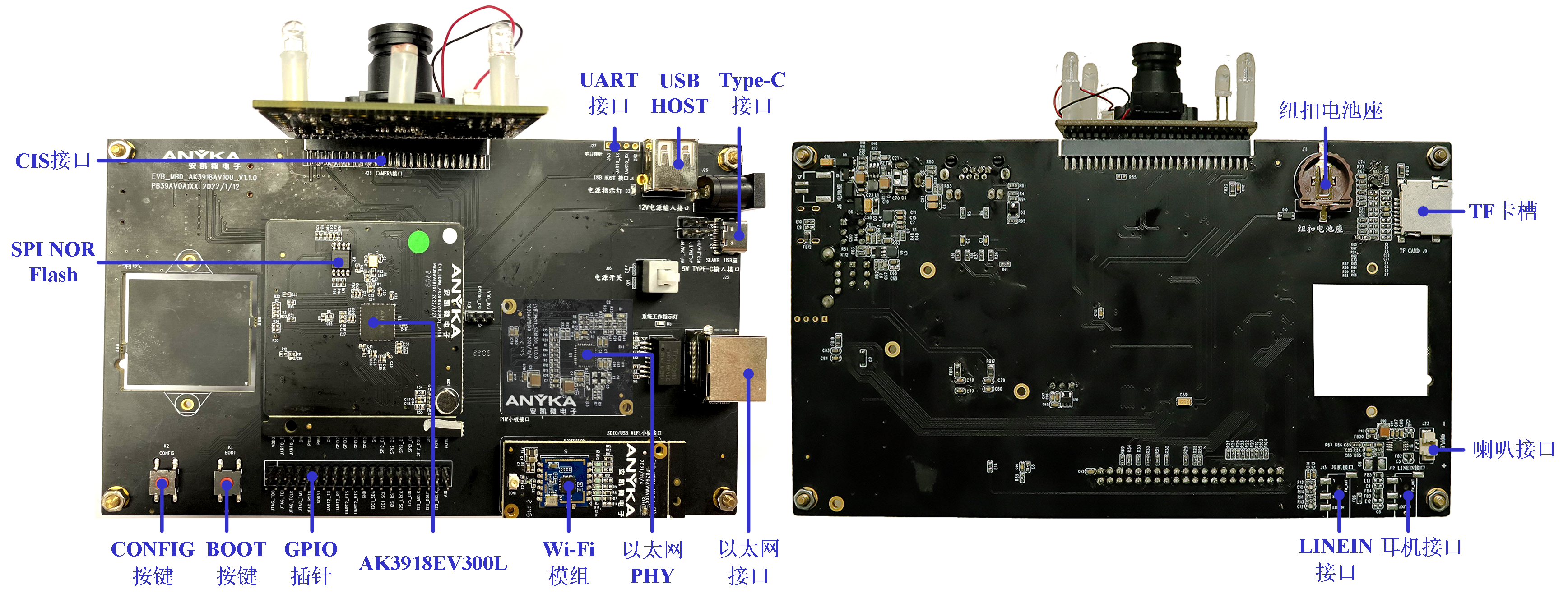 AnyCloud39EV300L開發(fā)板套件A（2MP單目攝像機(jī)開發(fā)板套件）